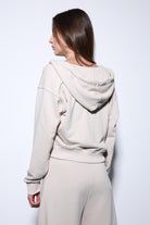 Antioch-Antioch Bej Kapüşonlu Kadın Sweatshirt-Sweatshirt-5-roqelvaxirum.shop