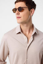 Antioch-Antioch Bej Slim Fit Erkek Gömlek-Gömlek-3-roqelvaxirum.shop