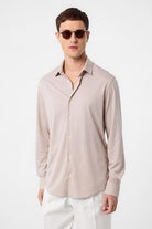 Antioch-Antioch Bej Slim Fit Erkek Gömlek-Gömlek-5-roqelvaxirum.shop