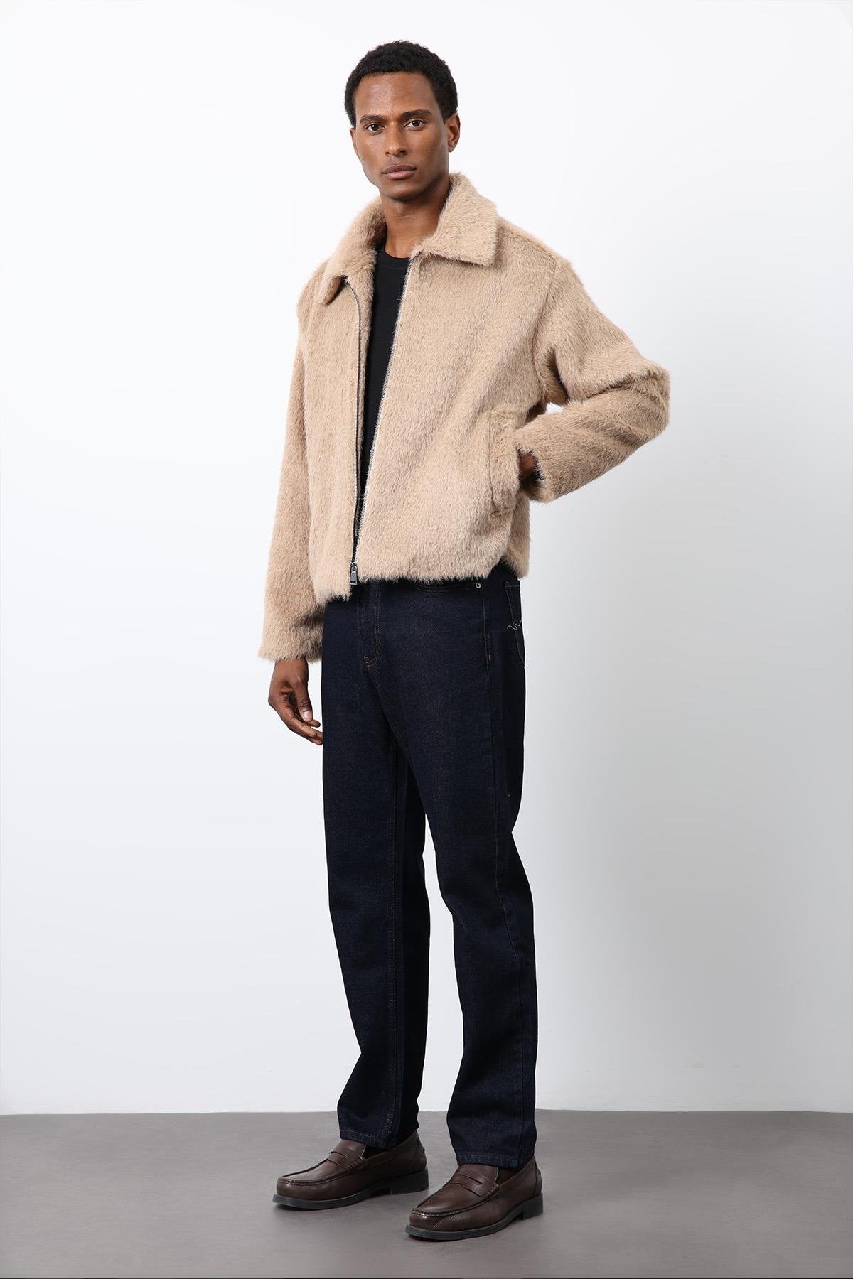 Antioch-Bej Yumuşak Dokulu Erkek Mont-Mont-1-roqelvaxirum.shop