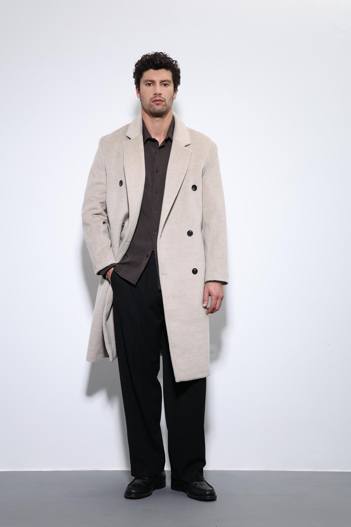 Antioch-Bej Yün Karışımlı Kruvaze Erkek Kaban-Kaban-1-roqelvaxirum.shop