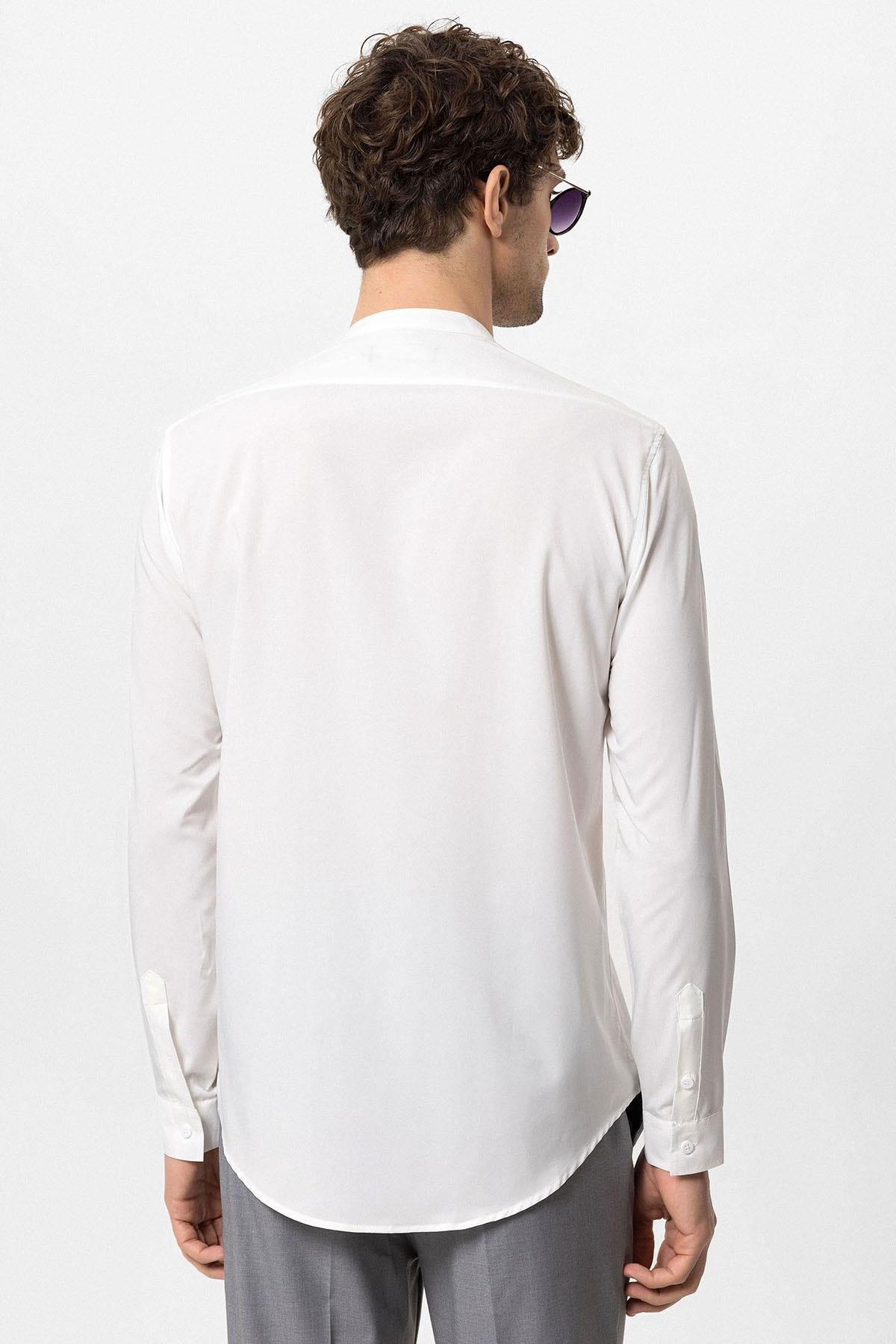 Antioch-Beyaz Erkek Uzun Kol Gömlek-Gömlek-6-roqelvaxirum.shop