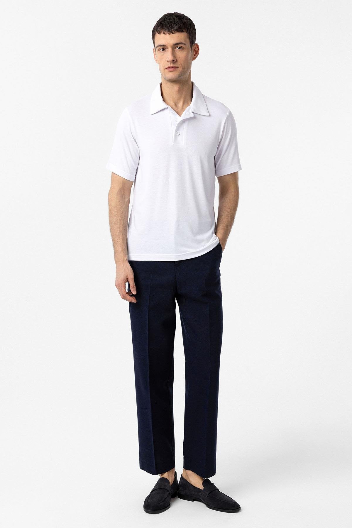 Antioch-Beyaz Regular Fit Polo Yaka Erkek T Shirt-T-Shirts-3-roqelvaxirum.shop