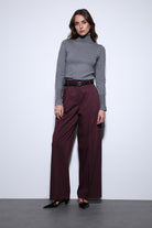 Antioch-Bordo Geniş Paça Kadın Pantolon-Kumaş Pantolon-1-roqelvaxirum.shop