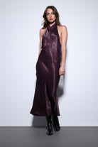 Antioch-Antioch Bordo Saten Midi Etek-Etek-2-roqelvaxirum.shop