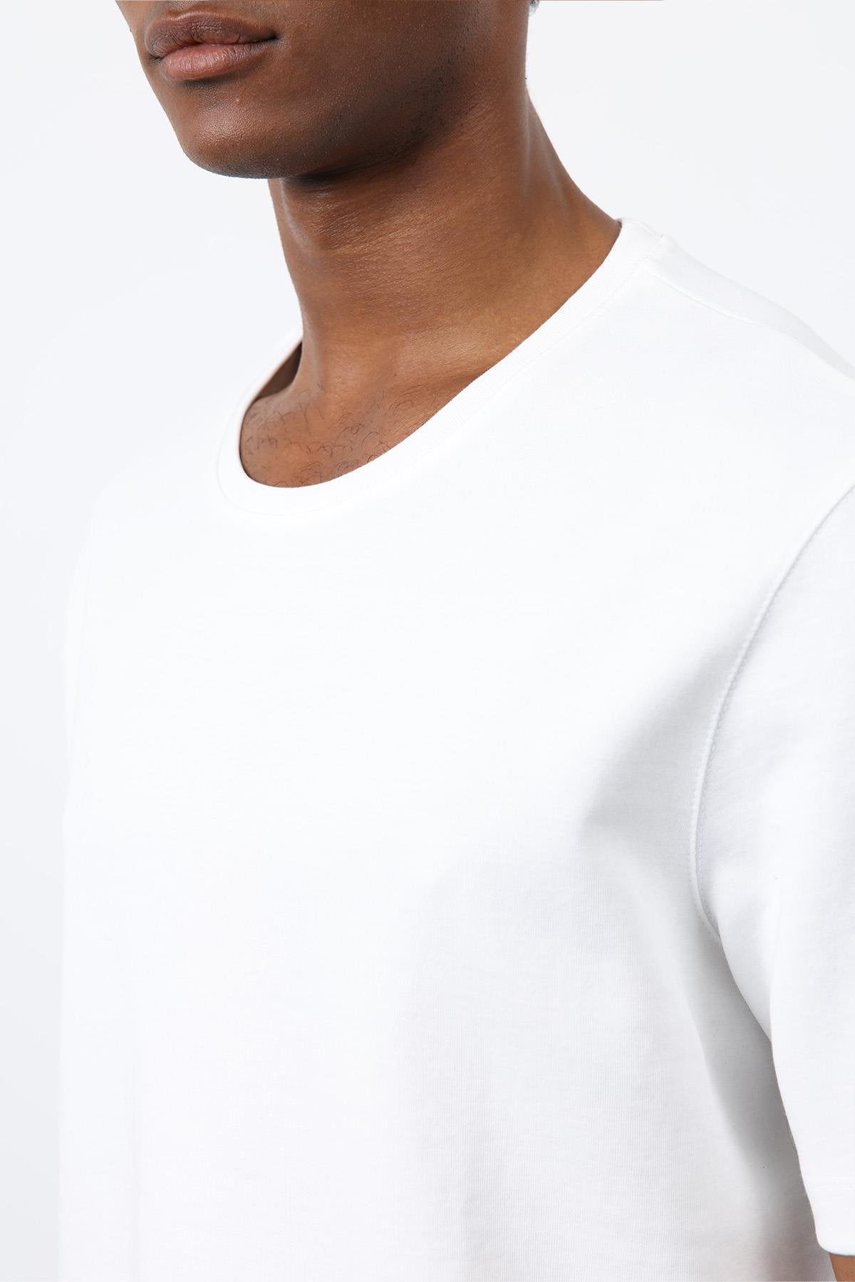 Antioch-Ekru Regular Fit Basic Erkek T Shirt-T-Shirt-5-roqelvaxirum.shop