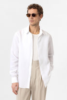 Antioch-Ekru Relax Fit Modal Kumaş Erkek Gömlek-Gömlek-2-roqelvaxirum.shop