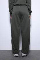 Antioch-Antioch Haki Basic Düz Paça Kadın Eşofman Altı-Eşofman-5-roqelvaxirum.shop
