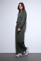 Antioch-Antioch Haki Basic Kadın Sweatshirt-Sweatshirt-2-roqelvaxirum.shop