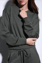 Antioch-Antioch Haki Basic Kadın Sweatshirt-Sweatshirt-3-roqelvaxirum.shop