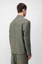 Antioch Haki Modal Karışımlı Relaxed Fit Erkek Blazer Ceket