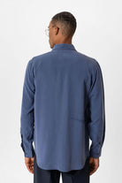 Antioch-İndigo Teknik Tencel Kumaş Erkek Gömlek-Gömlek-6-roqelvaxirum.shop