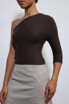 Antioch-Kahve Asimetrik Yaka Top-Top-4-roqelvaxirum.shop