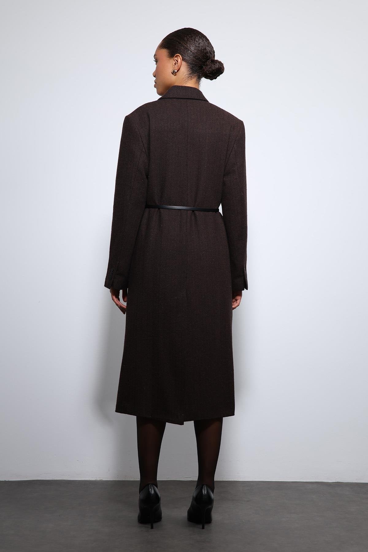 Antioch-Kahve Balıksırtı Desenli Kemerli Kaban-Kaban-13-roqelvaxirum.shop