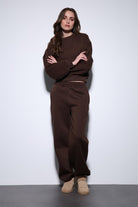 Antioch-Kahve Basic Kadın Sweatshirt-Sweatshirt-2-roqelvaxirum.shop