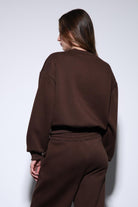 Antioch-Kahve Basic Kadın Sweatshirt-Sweatshirt-7-roqelvaxirum.shop