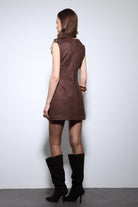 Antioch-Kahve Dekolteli Kısa Elbise-Elbise-8-roqelvaxirum.shop