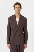 Antioch-Kahve Relax Fit Diagonel İnce Erkek Blazer Ceket-Blazer Ceket-1-roqelvaxirum.shop