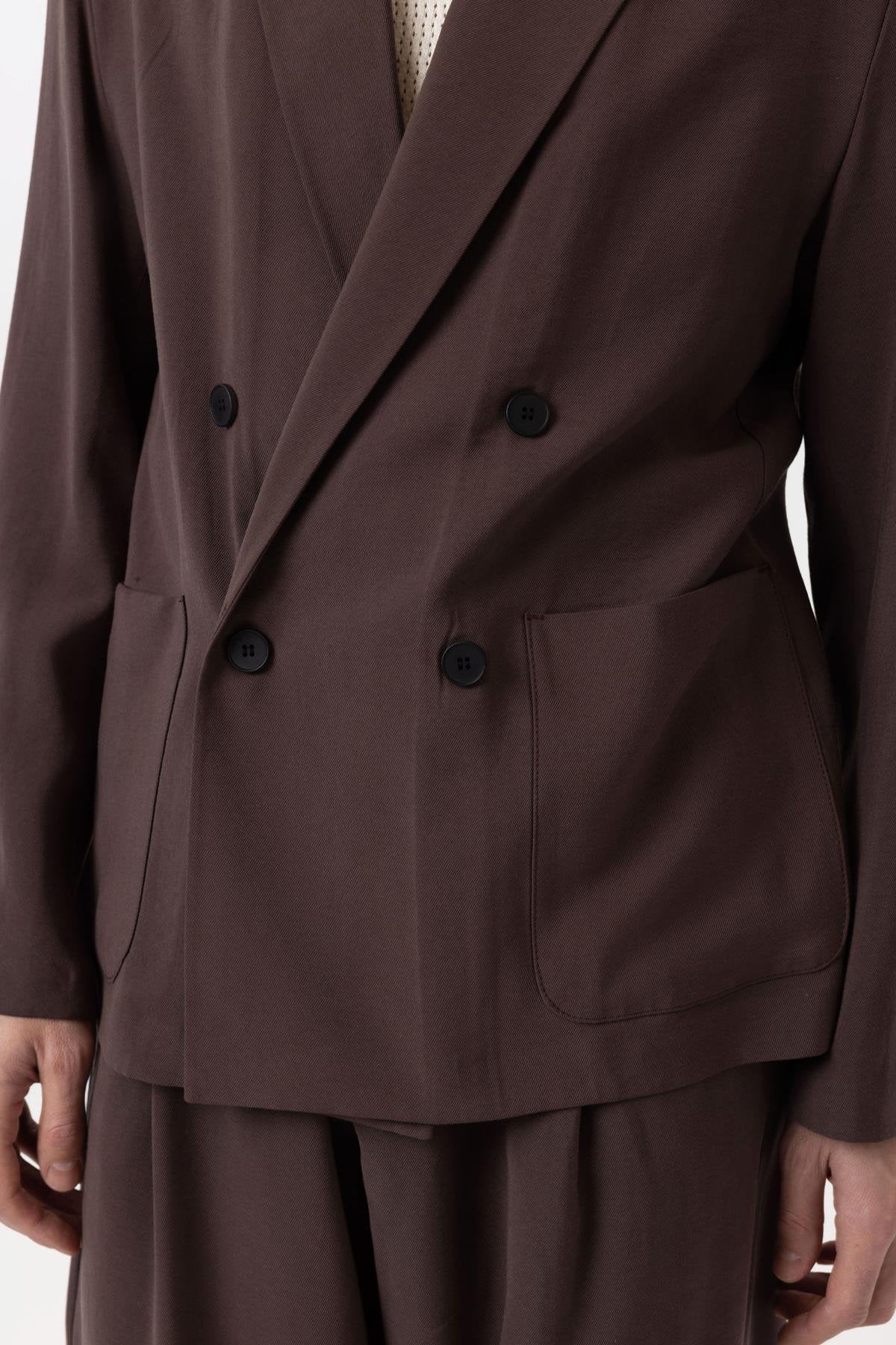 Antioch-Kahve Relax Fit Diagonel İnce Erkek Blazer Ceket-Blazer Ceket-5-roqelvaxirum.shop