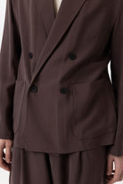 Antioch-Kahve Relax Fit Diagonel İnce Erkek Blazer Ceket-Blazer Ceket-5-roqelvaxirum.shop