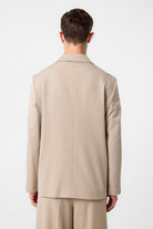 Antioch-Koyu Bej Relax Fit Kruvaze Erkek Blazer Ceket-Blazer Ceket-5-roqelvaxirum.shop