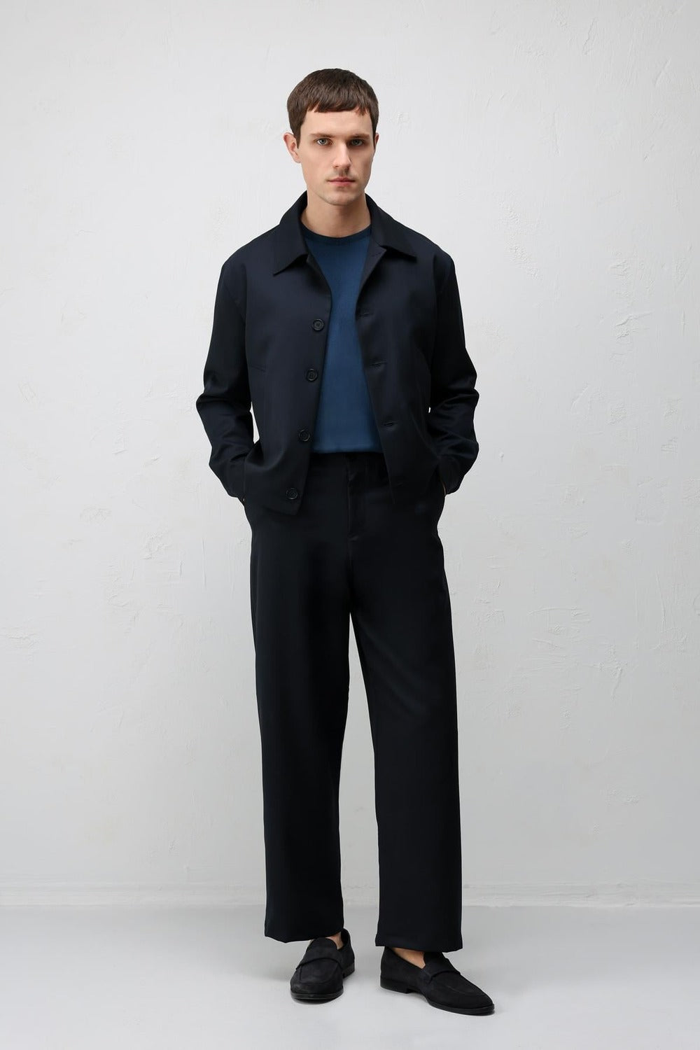 Antioch Lacivert Relaxed Fit Baharlık Erkek Mont