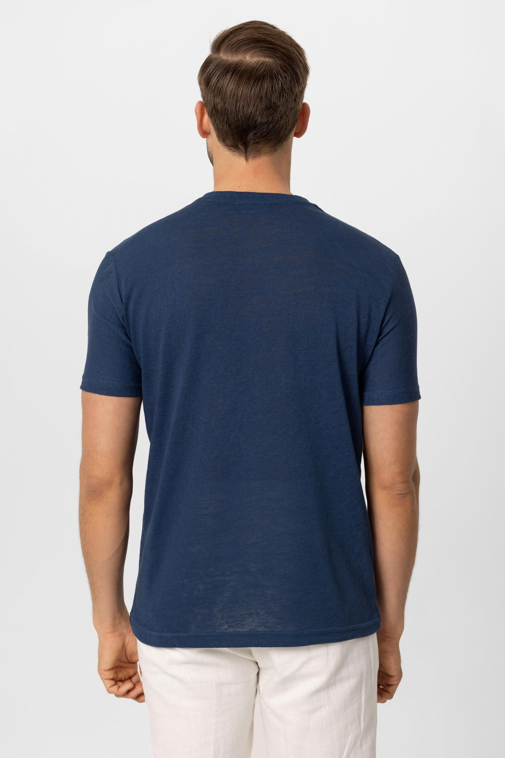 Antioch-Lacivert V Yaka Basic Erkek T Shirt-T-Shirts-5-roqelvaxirum.shop