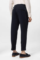 Antioch-Lacivert Yüksek Bel Pileli Carrot Fit Erkek Pantolon-Pantolon-5-roqelvaxirum.shop