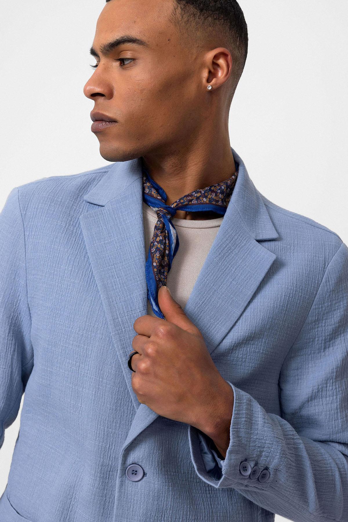 Antioch-Mavi Astarsız Torba Cepli Erkek Blazer Ceket-Blazer Ceket-5-roqelvaxirum.shop