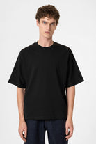 Antioch-Siyah Crop Fit Erkek T Shirt-T-Shirts-1-roqelvaxirum.shop