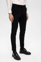 Antioch-Siyah Erkek Aksesuar Detaylı Slim Fit Pantolon-Kumaş Pantolon-6-roqelvaxirum.shop
