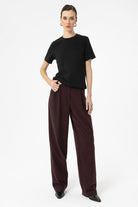Antioch-Siyah Kadın Bisiklet Yaka Basic T Shirt-T-Shirts-2-roqelvaxirum.shop