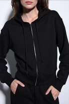 Antioch-Antioch Siyah Kapüşonlu Kadın Sweatshirt-Sweatshirt-4-roqelvaxirum.shop