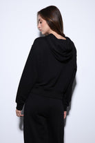 Antioch-Antioch Siyah Kapüşonlu Kadın Sweatshirt-Sweatshirt-5-roqelvaxirum.shop