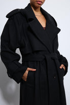 Antioch-Siyah Oversize Kemerli Kaban-Kaban-11-roqelvaxirum.shop