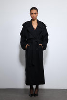 Antioch-Siyah Oversize Kemerli Kaban-Kaban-6-roqelvaxirum.shop
