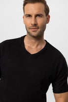 Antioch-Siyah V Yaka Basic Erkek T Shirt-T-Shirts-4-roqelvaxirum.shop