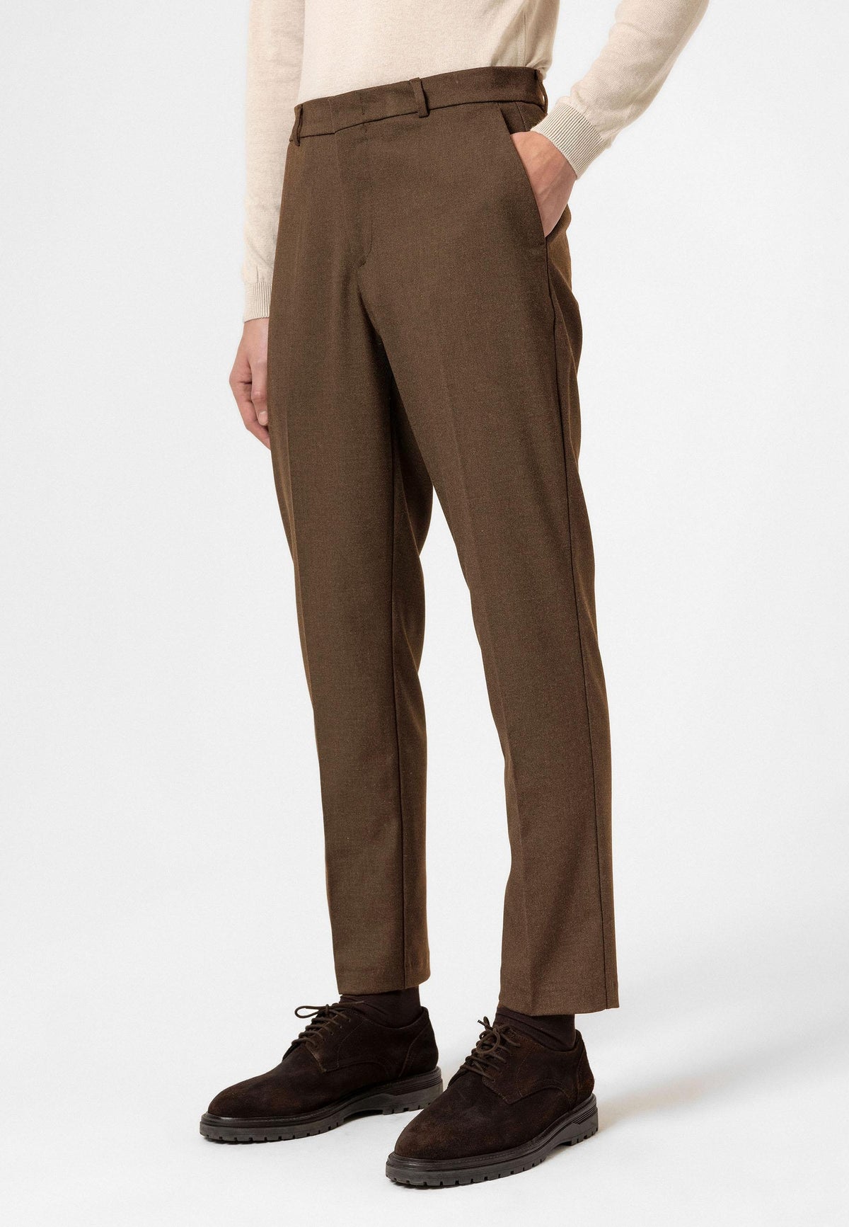 Antioch-Taba Yüksek Bel Klasik Erkek Pantolon-Kumaş Pantolon-3-roqelvaxirum.shop