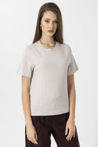 Antioch-Taş Kadın Bisiklet Yaka Basic T Shirt-T-Shirts-2-roqelvaxirum.shop