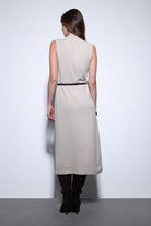 Antioch-Antioch Taş Kemer Detaylı Kadın Midi Elbise-Elbise-5-roqelvaxirum.shop