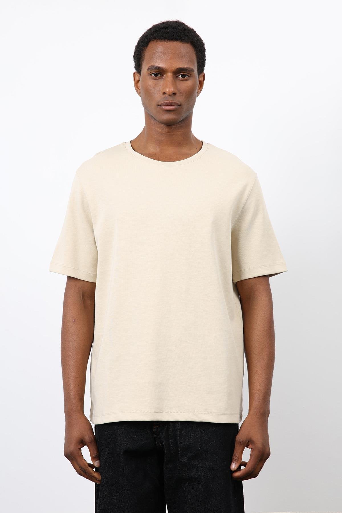 Antioch-Taş Regular Fit Basic Erkek T Shirt-T-Shirt-3-roqelvaxirum.shop