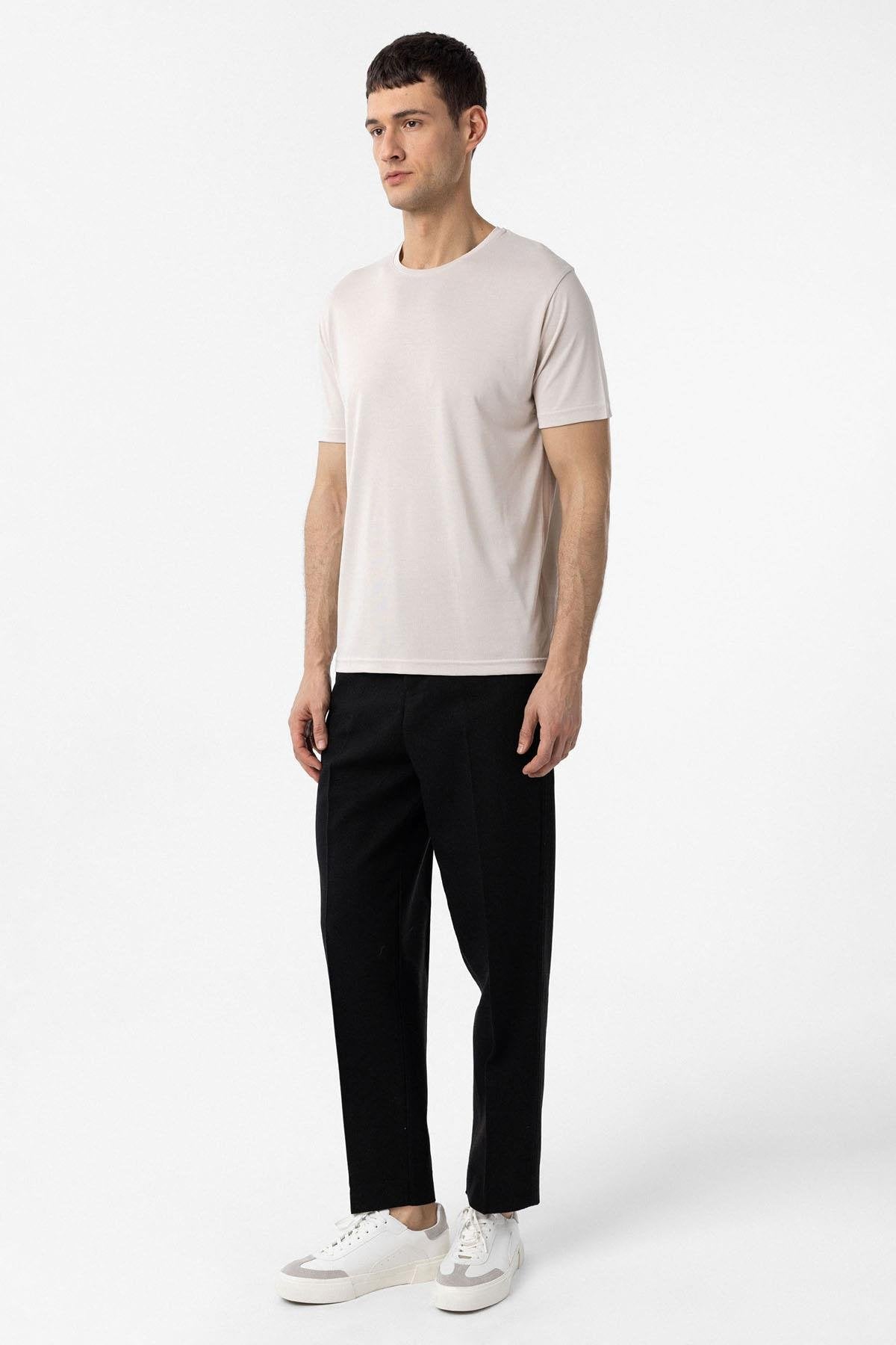 Antioch-Taş Regular Fit Modal Teknik Kumaş Erkek T Shirt-T-Shirts-3-roqelvaxirum.shop