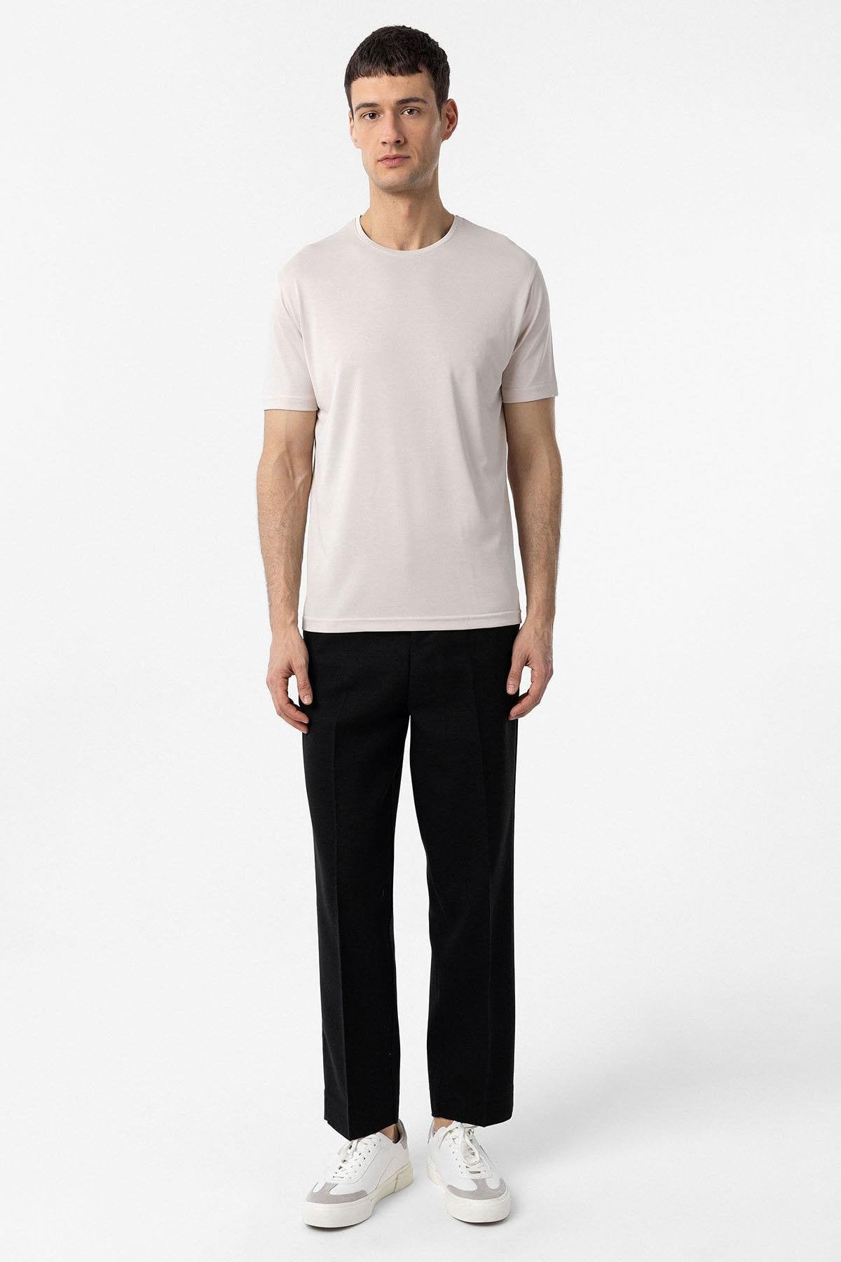 Antioch-Taş Regular Fit Modal Teknik Kumaş Erkek T Shirt-T-Shirts-4-roqelvaxirum.shop
