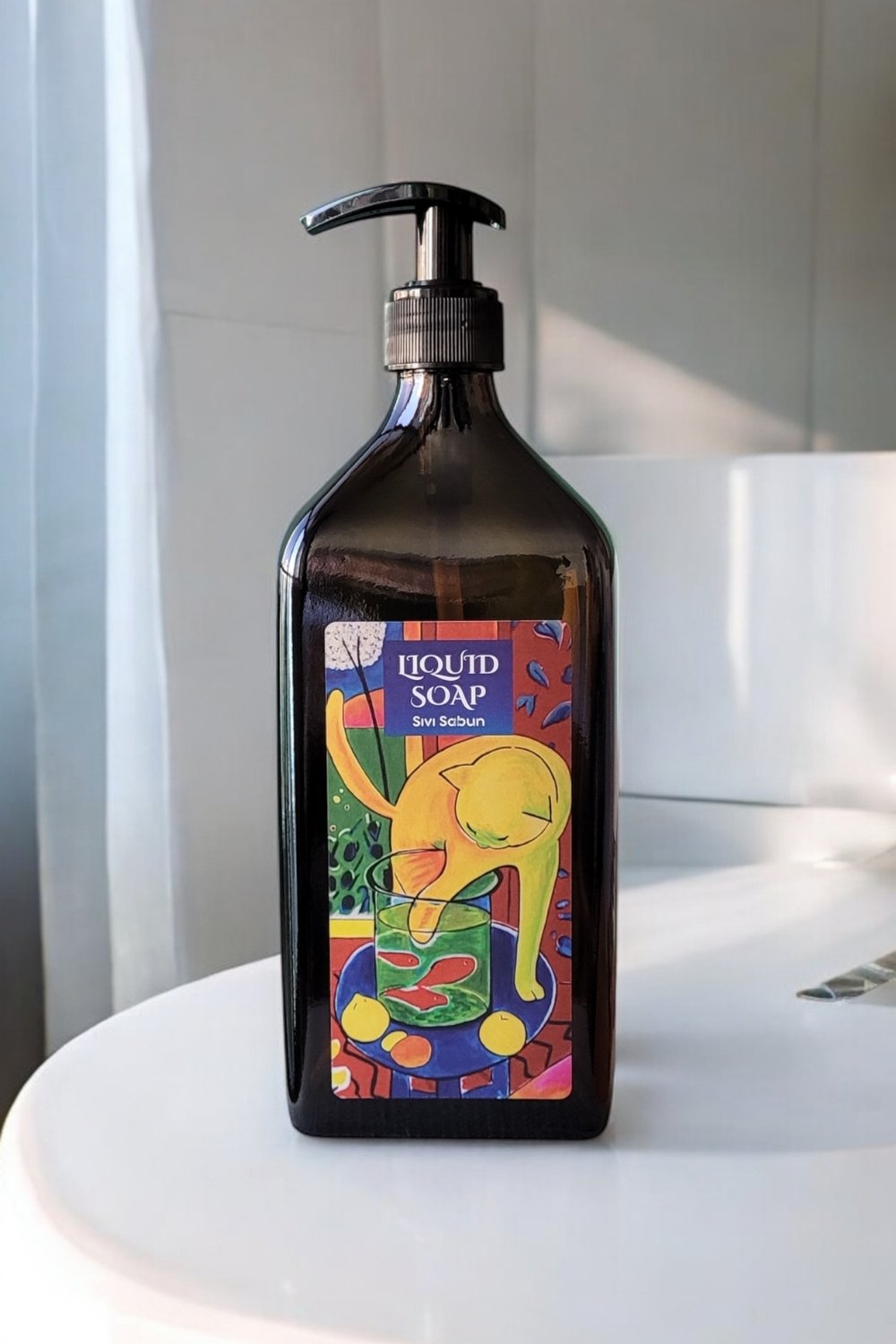 Arienel-Matisse Sıvı Sabunluk | Art Collection | Amber Cam-Sabunluk-1-roqelvaxirum.shop