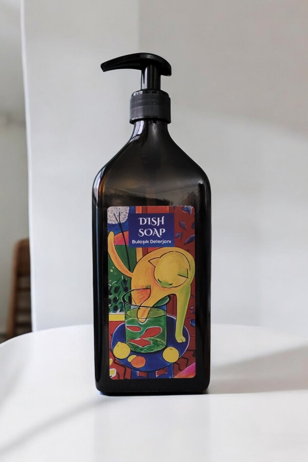 Arienel-Sıvı Bulaşık Deterjanlık | Art Collection | Matisse | Amber Cam-Sabunluk-1-roqelvaxirum.shop