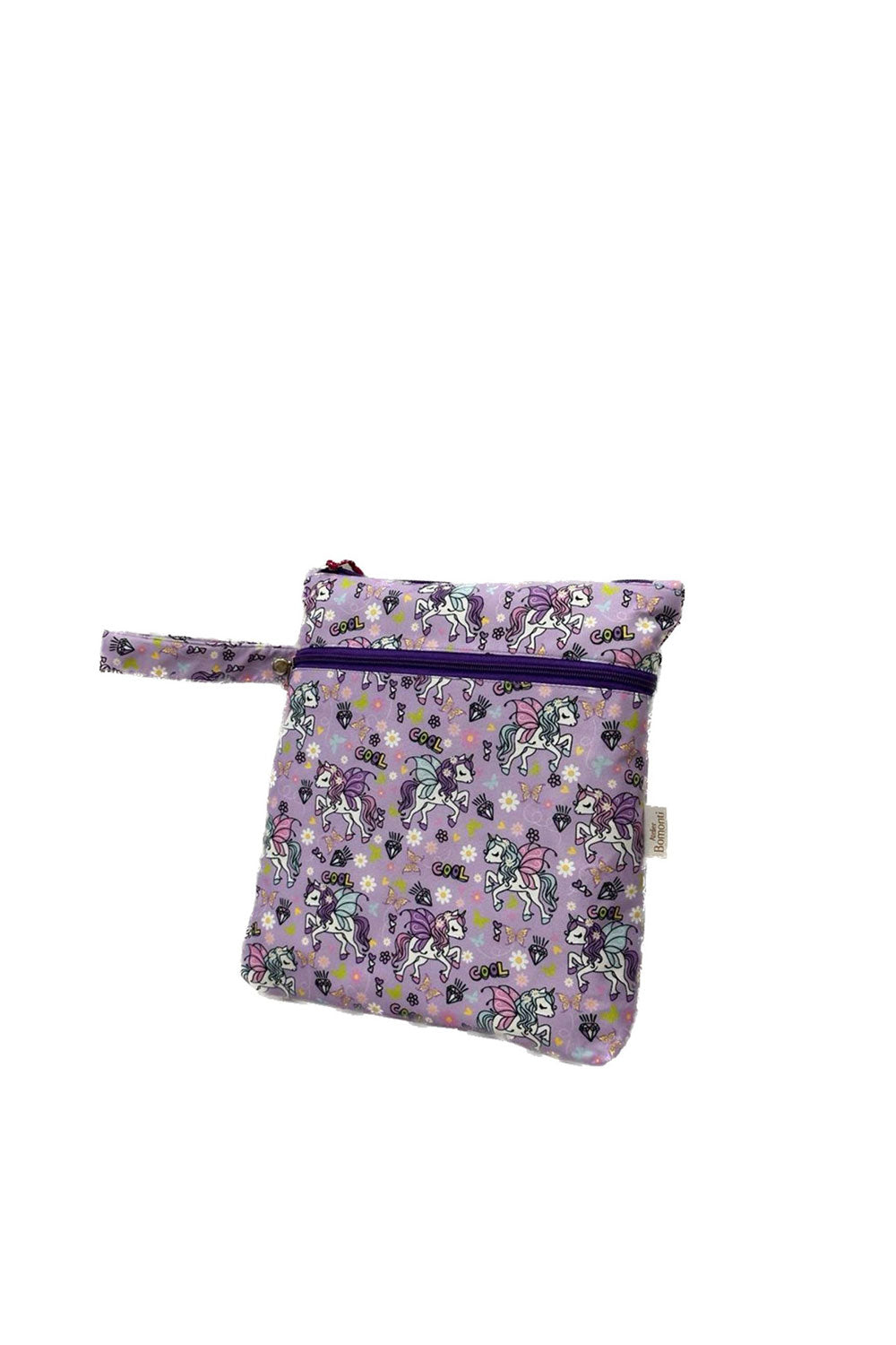 Atelier Bomonti-Mami Kids Wet&dry Su Geçirmez Islak Kuru Kirli Temiz Plaj Havuz Kreş Fonksiyonel Desenli Mor Çanta-Omuz Çantası-1-roqelvaxirum.shop