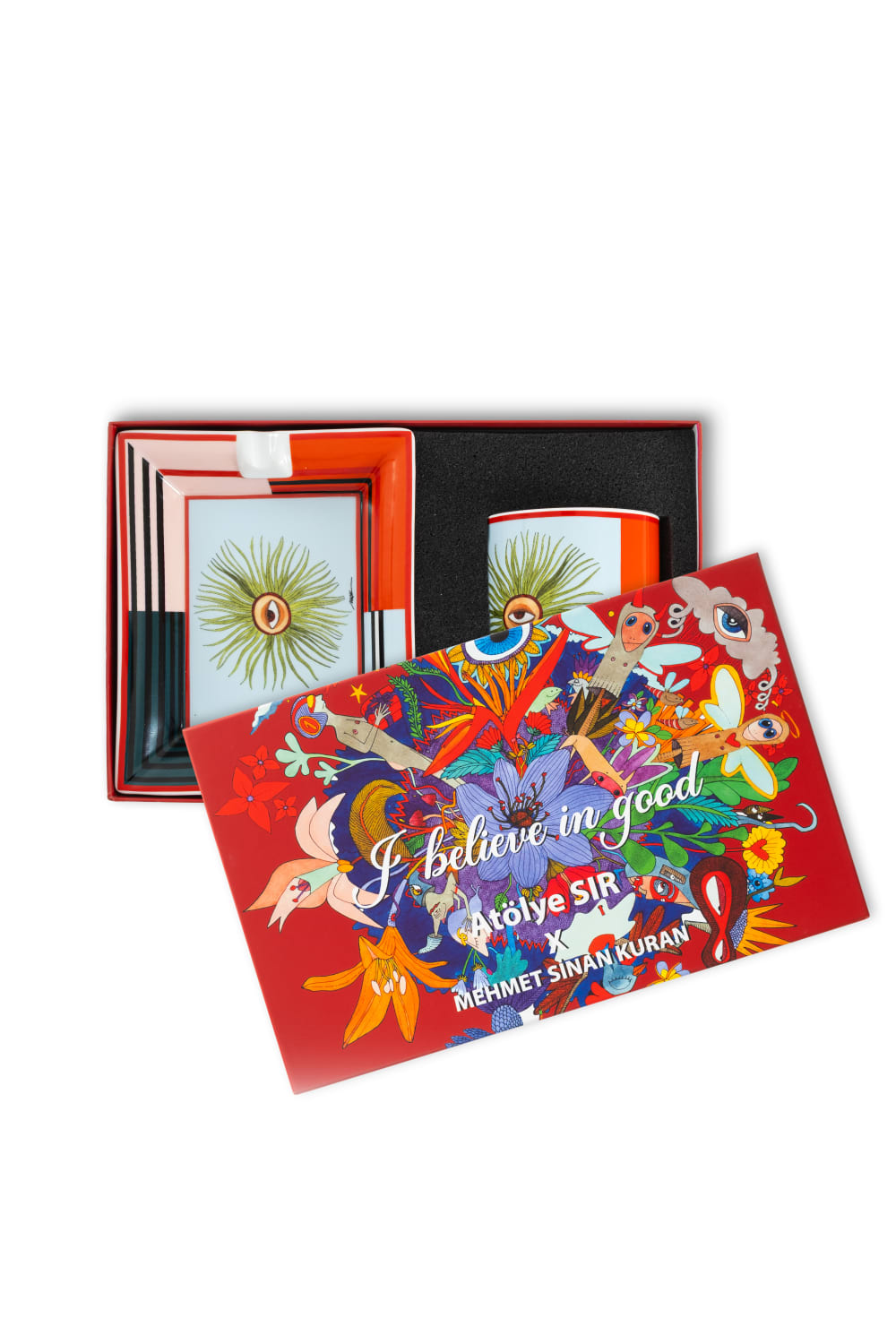 Atölye Sır-I Believe In Good Kültablası Ve Mum Seti-Küllük-3-roqelvaxirum.shop