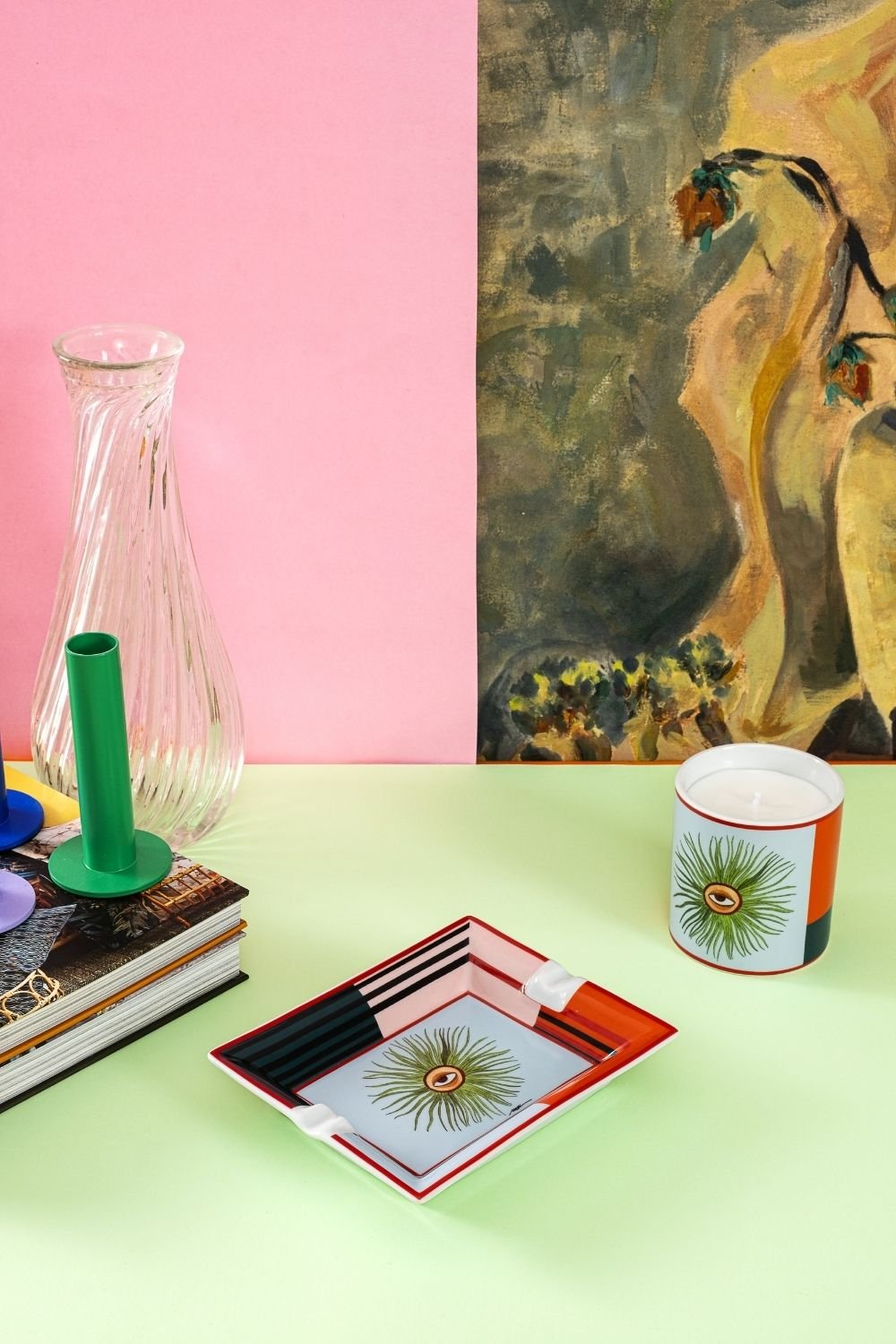 Atölye Sır-I Believe In Good Kültablası Ve Mum Seti-Küllük-5-roqelvaxirum.shop