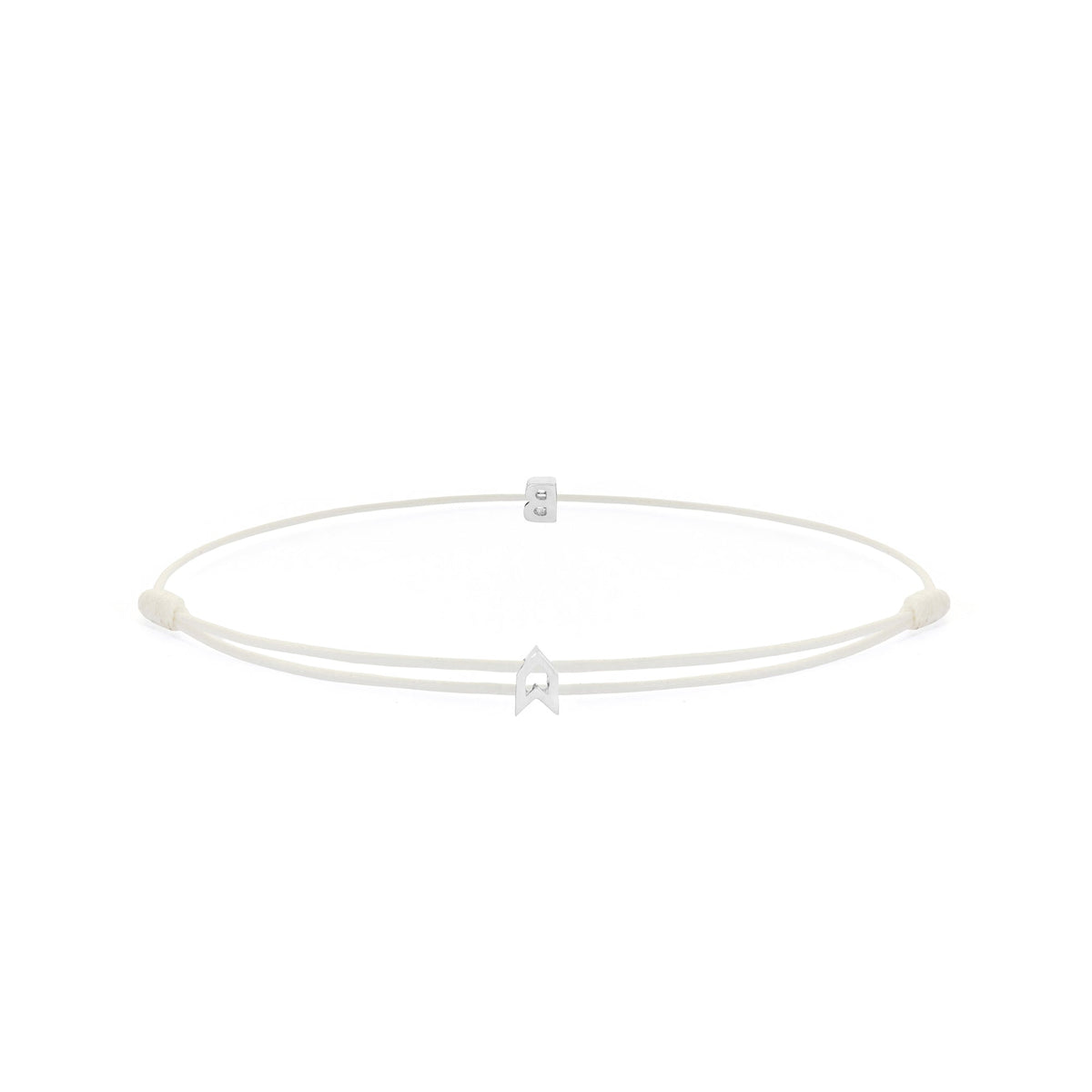 Alphabet White Chance Bracelet In Silver