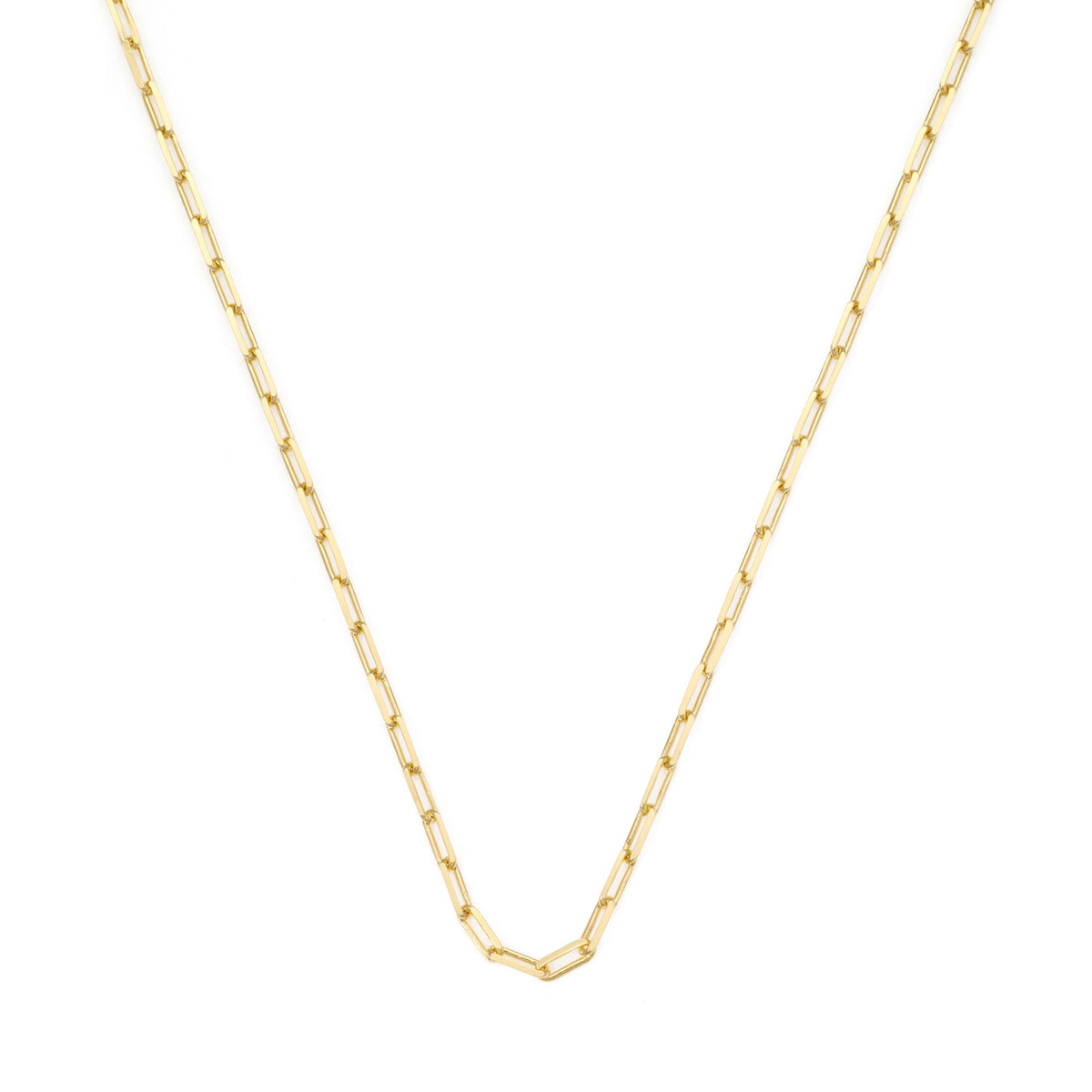 Paperclip Chain Necklace In Gold